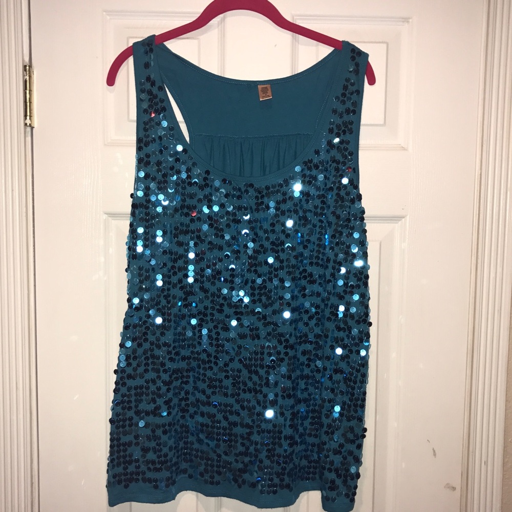 💥💥2X turquoise blue sequence tank